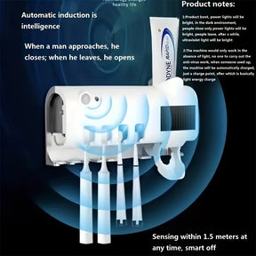 Smart UV Sterilizing Toothbrush Holder